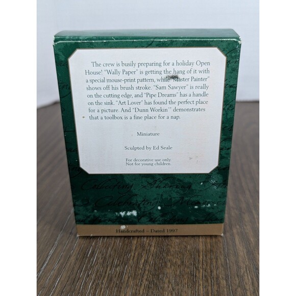 VTG Hallmark Keepsake Miniature Ornaments Tiny Home Improvers 1997 Set Of 6 Mice - Picture 10 of 10